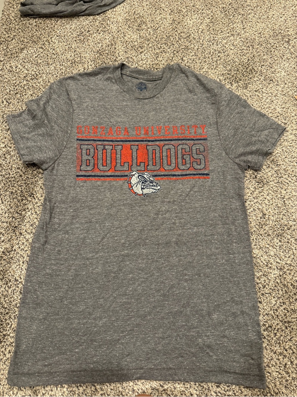 Rivalry Threads Heather Gray Gonzaga University Bulldogs Short Sleeve Tee